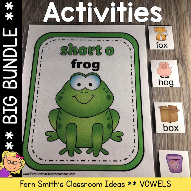 Short Vowels Sort and Long Vowels Sort with Vowel Activities Resource Bundle Perfect for Kindergarten, First, & Second Grade #FernSmithsClassroomIdeas