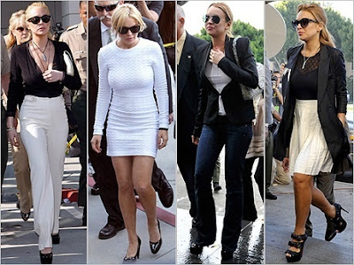 lindsay lohan court attire. Lohan+courtroom+dress