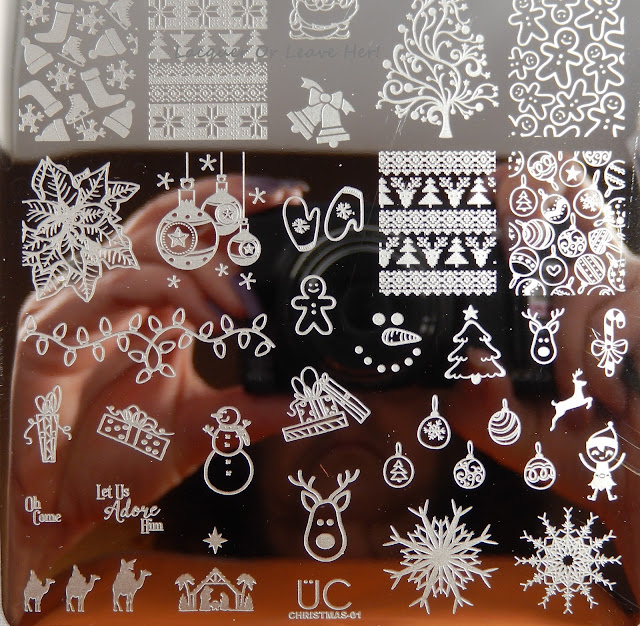 Christmas nail stamping plate uberchic beauty winter snow snowflakes