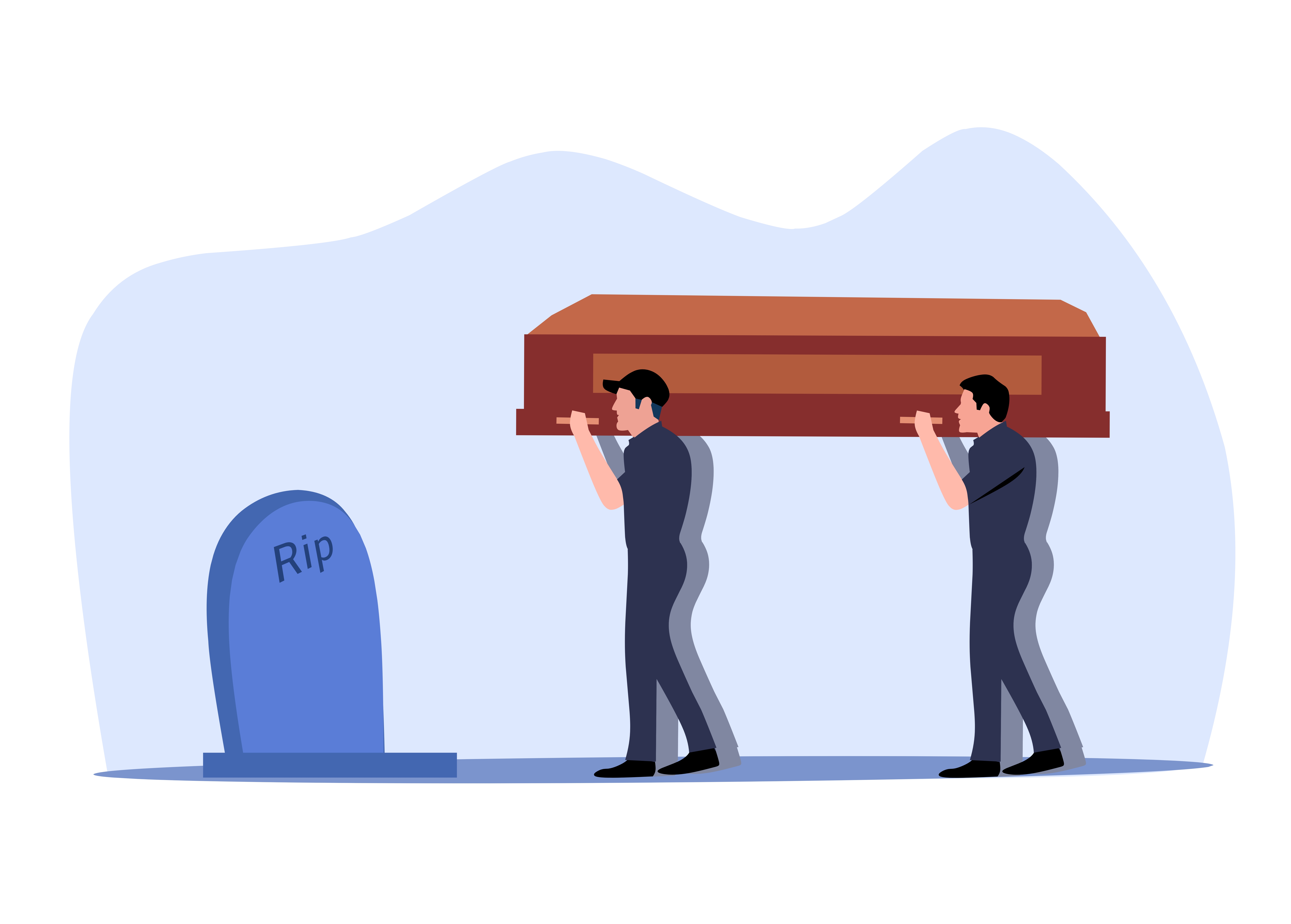 Funeral ceremony graphic design