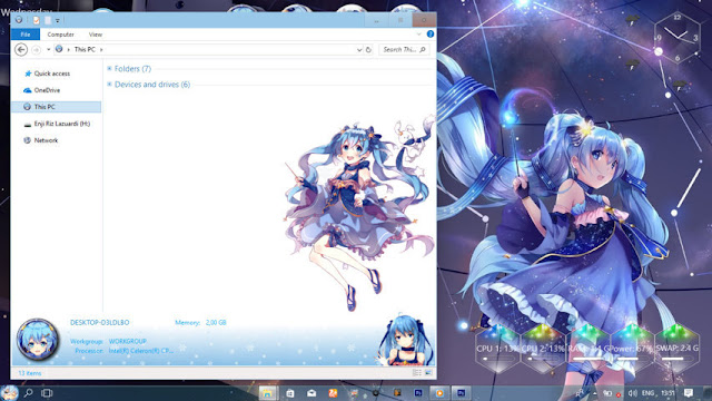 Snow Miku Theme Win 10 Ver. 1809 by Enji Riz Lazuardi