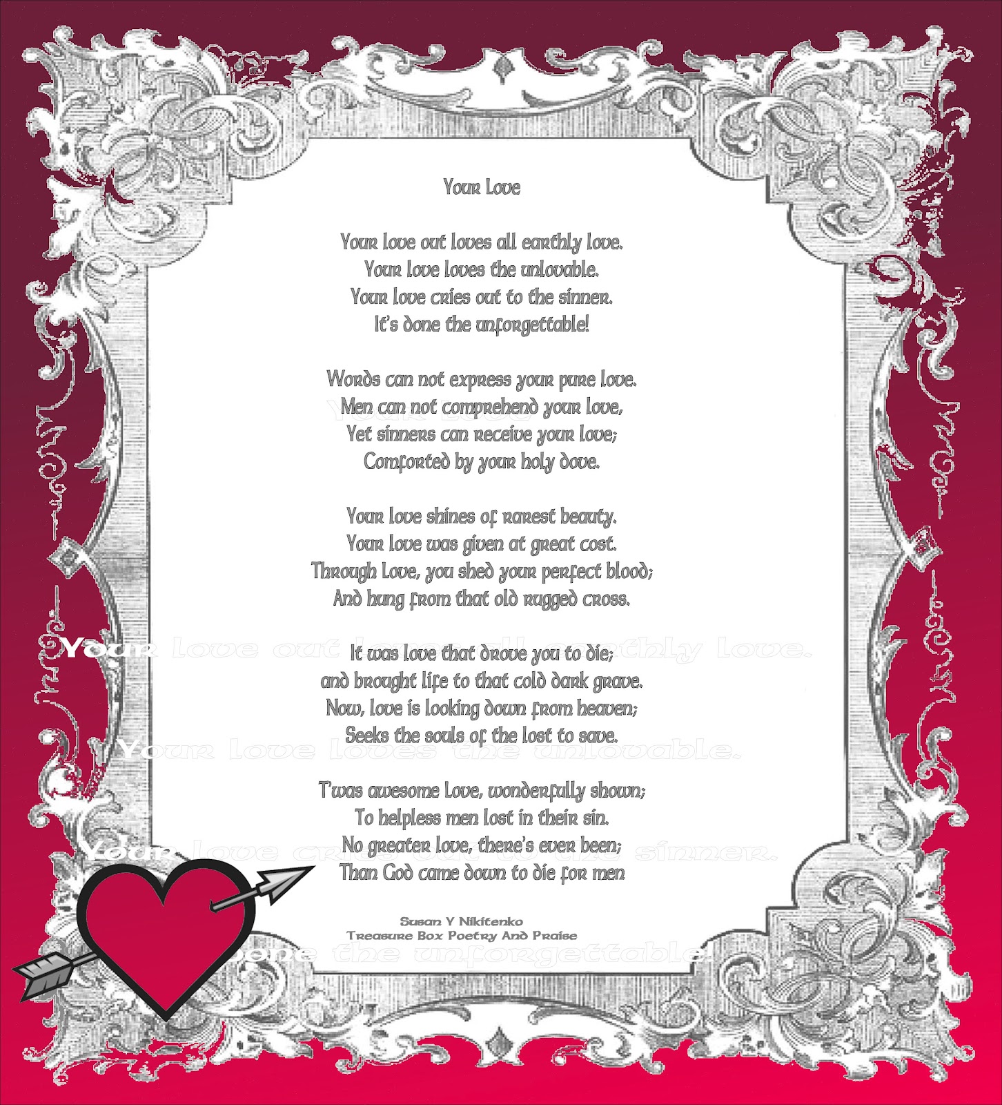 Your Love Christian Poem Poster True Love Poems From The Heart