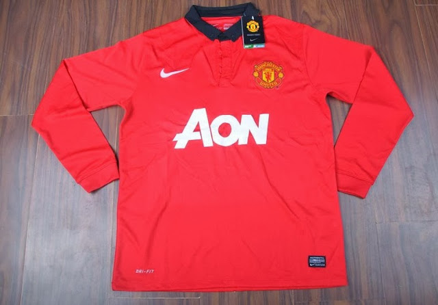 Jersey Grade Ori Manchester United Home Long Sleave 2013-2014