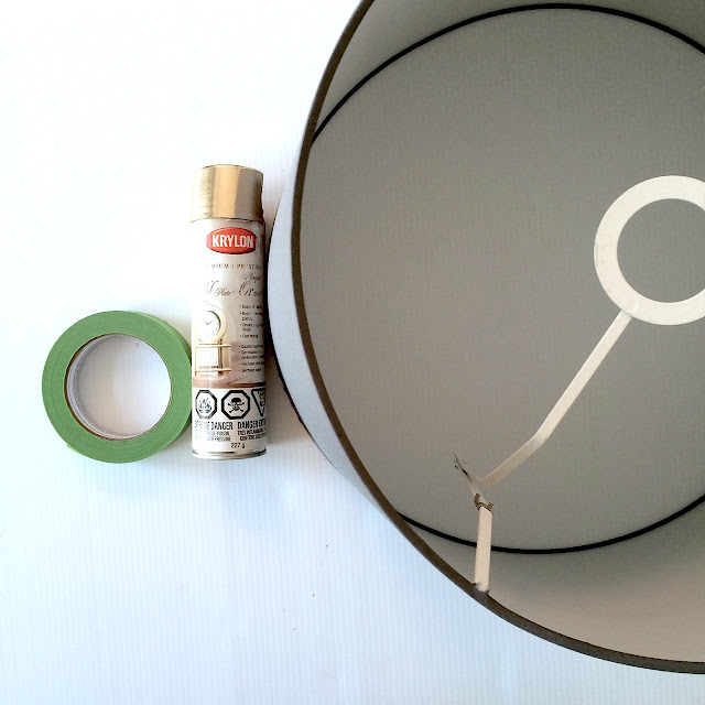 DIY Drum Shade with Gold Liner