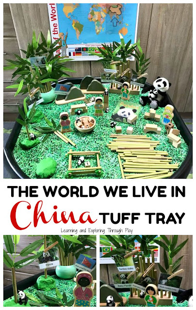 British Values - China Tuff Tray - The World we Live in Early Years