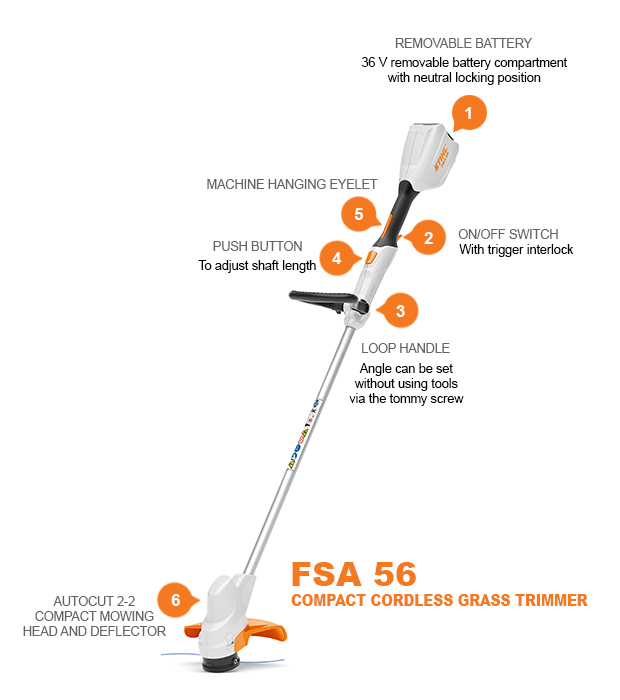 STIHL FSA56 COMPACT CORDLESS GRASS TRIMMER