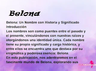 significado del nombre Belona