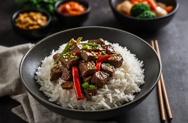 Beef Stir-Fry with Rice: A Fusion of Flavors and a Wholesome Meal