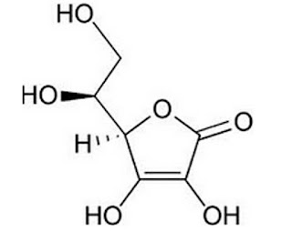 Bentuk molekul vitamin C radikal bebas antioksidan