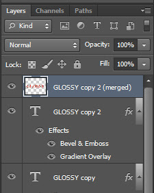 glossy text effect, photoshop tutorial, text effect
