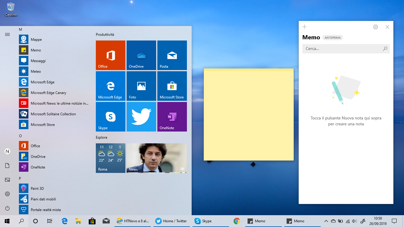 Memo (Sticky Notes) si aggiorna in Windows 10 con novità