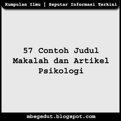 Contoh Artikel Pdf - Hontoh