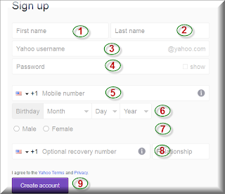 yahoo mail sign up