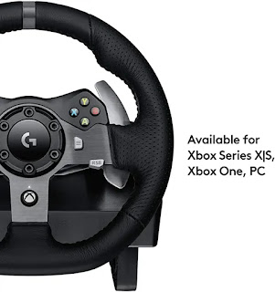 Logitech G920 Driving Force Racing Wheel and Floor Pedals, Real Force Feedback, Stainless Steel Paddle Shifters