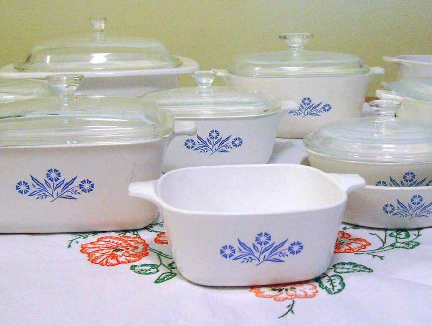 1960s Corningware, a color photograph