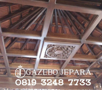 Gazebo Kayu Jati Ukir - Plavon