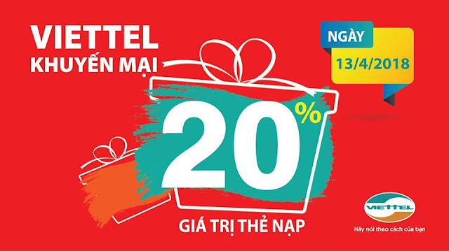 viettel, khuyến mãi viettel, Khuyến mãi tặng 20% giá trị thẻ nạp Viettel, kiếm thẻ cào