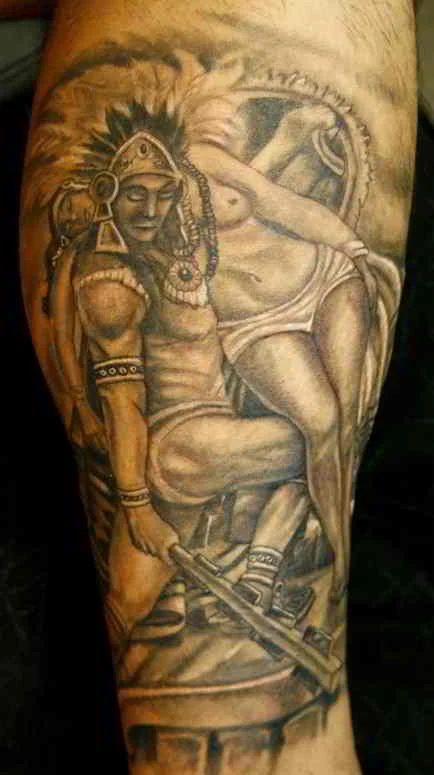 imagen de un tatuaje maya