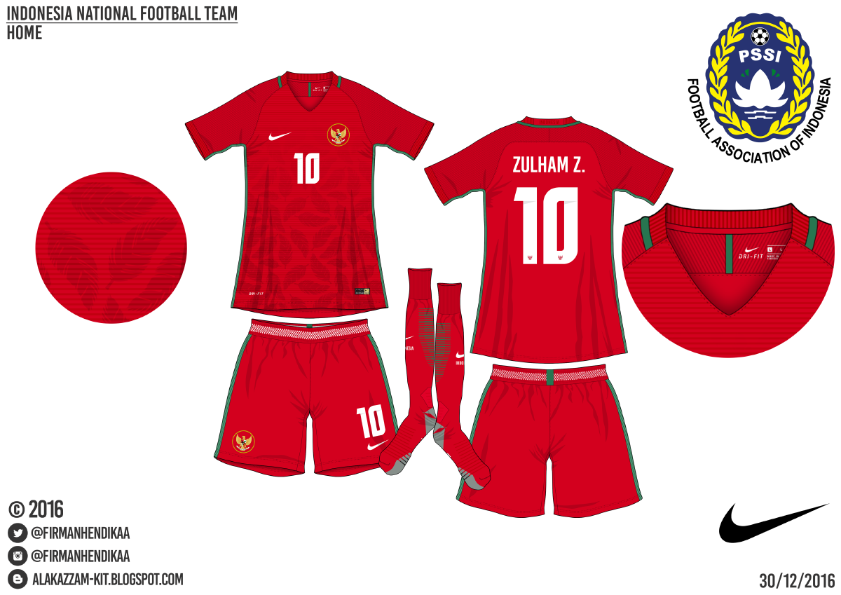 Indonesia National Football Team Nike Alakazzam Kit Design