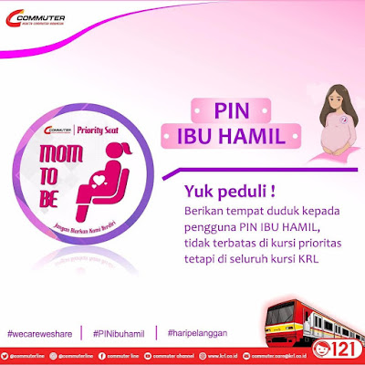 Pin prioritas ibu hamil untuk pengguna KRL Commuter Line. Persyaratan dan cara mendaftarnya serta lokasi daftarnya.