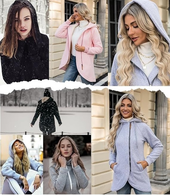 Image: Oversized Zip Up Long Sleeve Hoodie - S-XXL