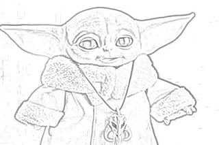 Baby Yoda of The Mandalorian plush toys coloring.filminspector.com