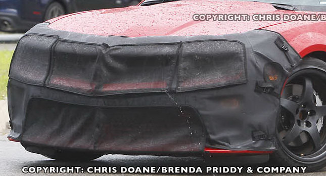 Spy shooters have captured the 2012 Chevrolet Camaro Z28 during testing 