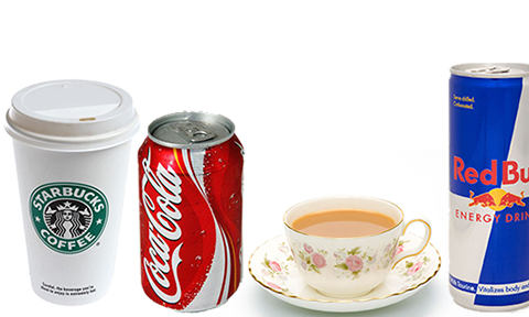 caffeinated drinks tea and cold drinks