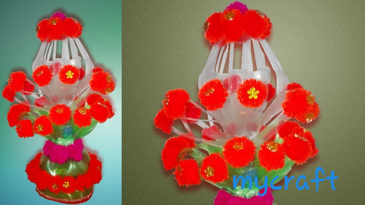 Cara Membuat Vas Bunga dari Botol Bekas hanya Hitungan 