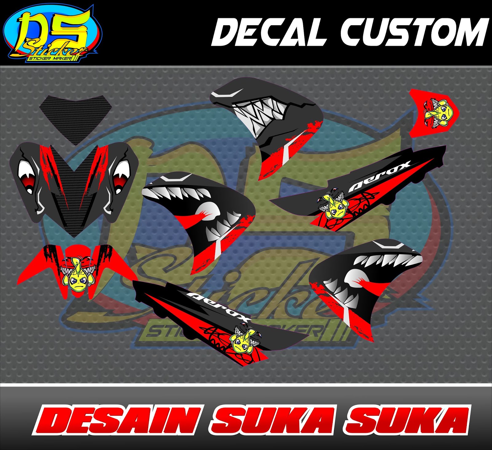 10 Ide Desain Stiker  Motor  Aerox  125 Keren  Sticker Fans