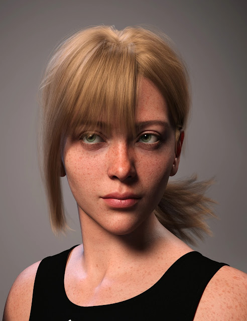 FE Low Ponytail Hair for Genesis 9