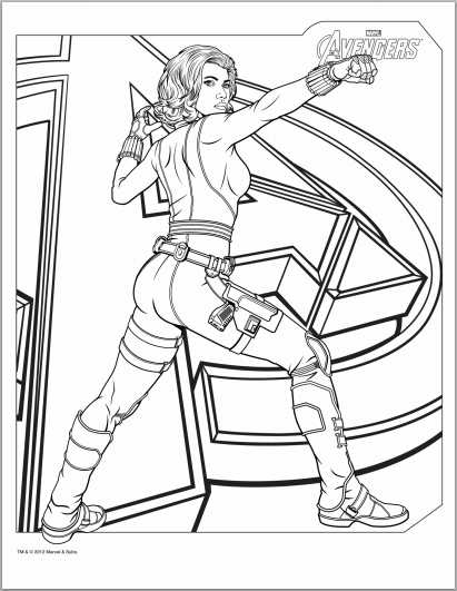 Avengers Black Widow Coloring Page