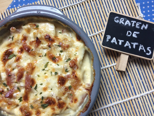 gratén de patatas con bacón receta