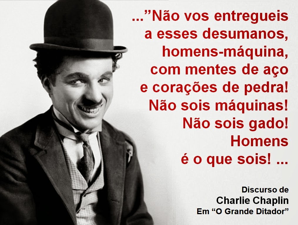 DESPERTAR | DISCURSO DE CHARLIE CHAPLIN - O GRANDE DITADOR 1940