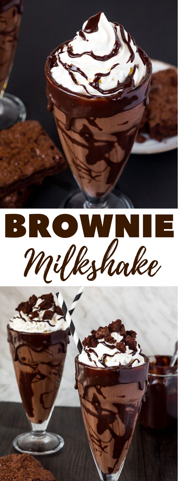 BROWNIE MILKSHAKE #milk #drinks