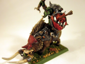Warhammer Fantasy Orc Warlord mounted on Wild Boar