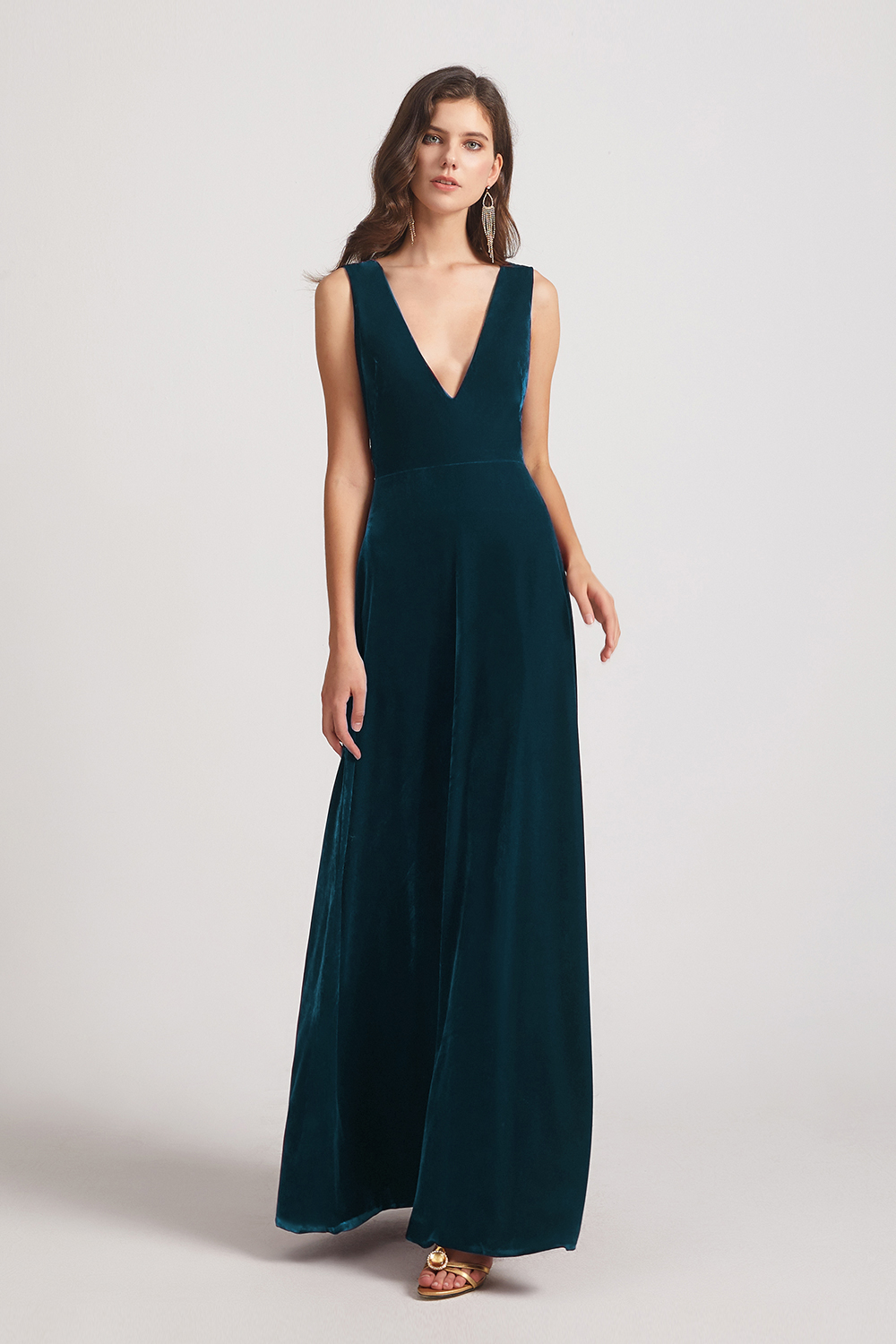 velvet bridesmaid dress