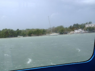 Abandoned sailboat near the Isla Holbox ferry dock