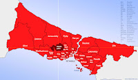 Başakşehir ilçesinin nerede olduğunu gösteren harita
