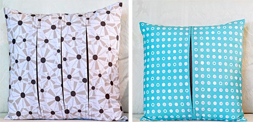 Sewing Pillows Pleated