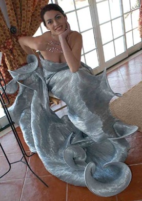 Vestidos de noiva de Cristina Lopes vestido de casamento noivas prateado - Estilistas criadores de moda portuguses - casar em Portugal 2010 2011