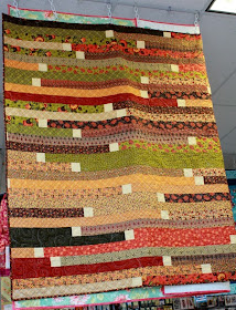 Fall colored Jelly Roll Race quilt