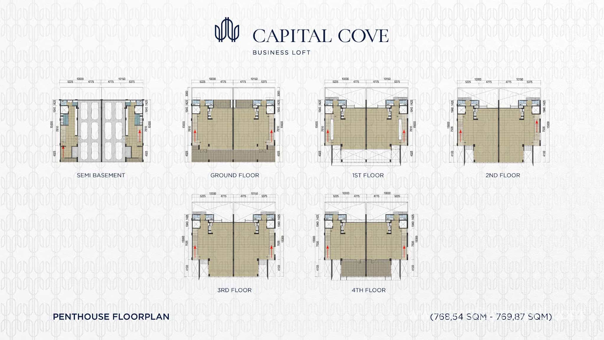Denah Capital Cove Tipe Penthouse