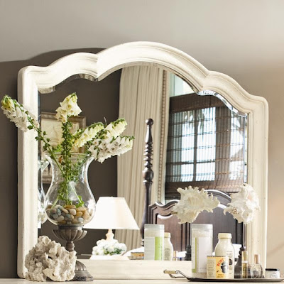 Home Decorative Landscape Mirror in White