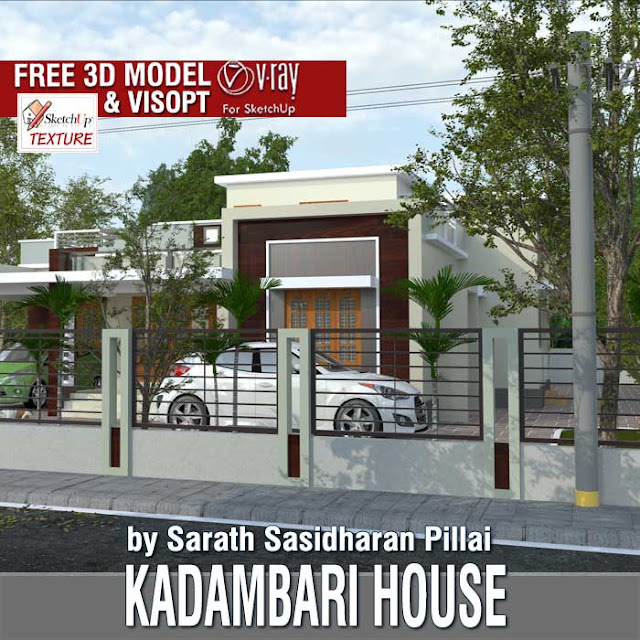  24-hour interval too nighttime too I promise volition live on helpful for our CG creative individual community FREE SKETCHUP 3D MODEL KADAMBARI HOUSE & VISOPT 