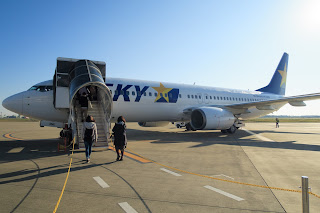 飛行機まで歩いていくのが茨城空港スタイル