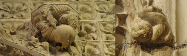 Cloesup of church carvings