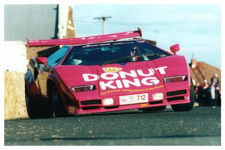 Donut King pink Lamborghini Countach Donut King is a chain of Australian