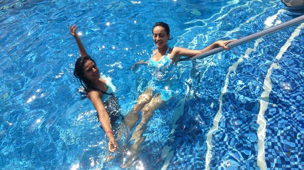 Nia Sharma Bikini Pic Enjoy in Pool With Friends