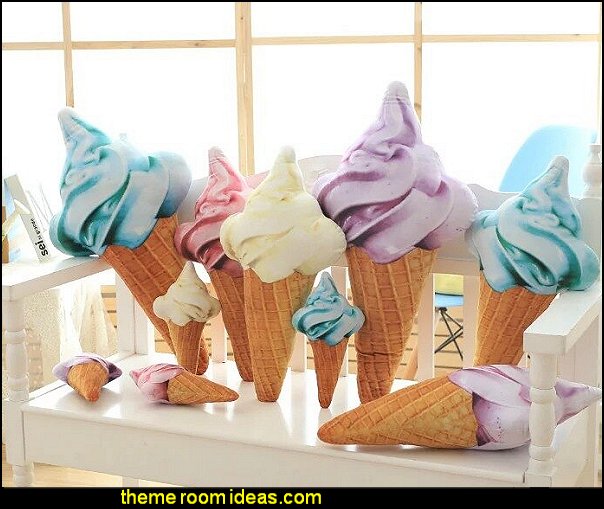 ice Cream cone Pillow candy bedroom decor candy themed room